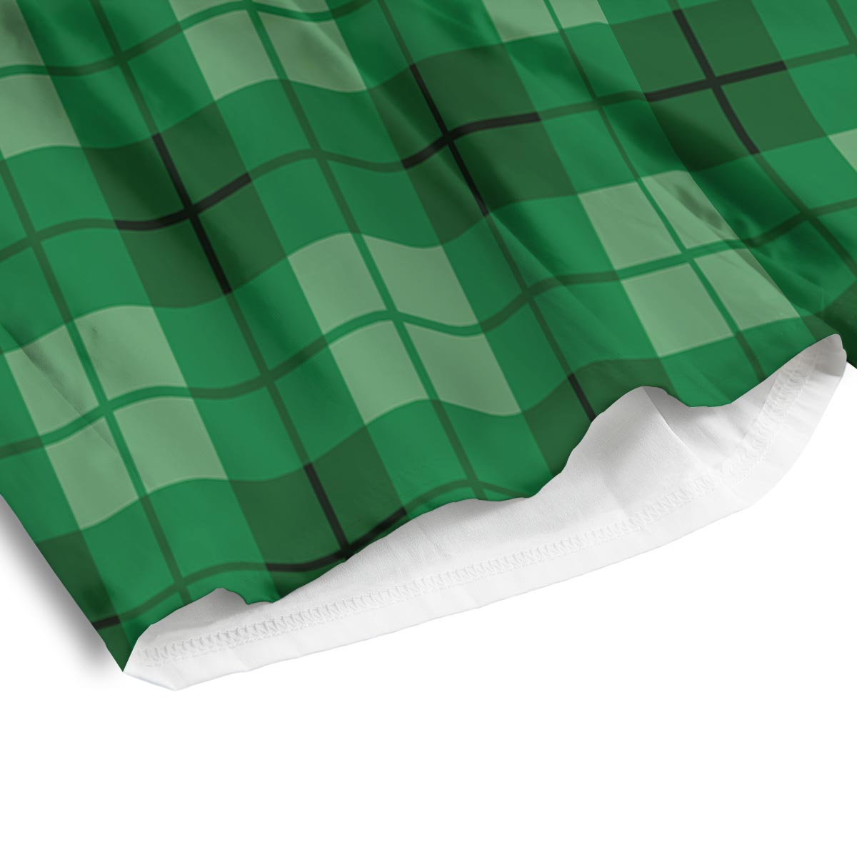 St. Patrick's Day Shamrock Plaid Print Pattern Men's Athletic Shorts