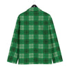 St. Patrick's Day Shamrock Plaid Print Pattern Men's Sport Coat-grizzshop