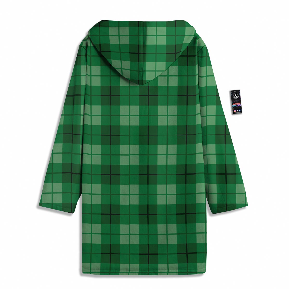 St. Patrick's Day Shamrock Plaid Print Pattern Men's Windbreaker Jacket-grizzshop