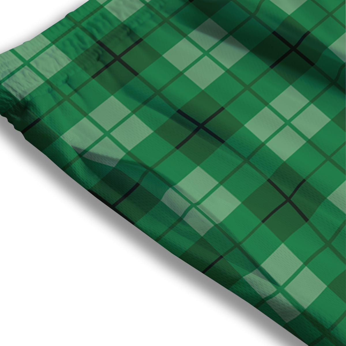 St. Patrick's Day Shamrock Plaid Print Pattern Mesh Shorts