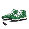 St. Patrick's Day Shamrock Plaid Print Pattern White Bball Shoes-grizzshop