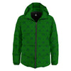 St. Patrick's Day Shamrock Print Pattern Down Jacket-grizzshop