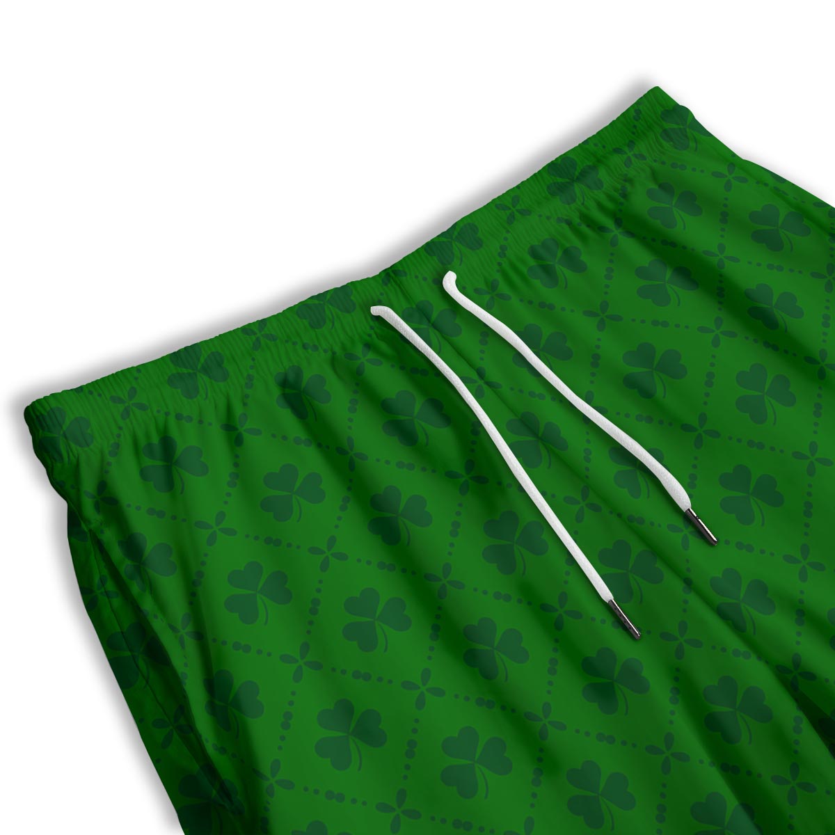 St. Patrick's Day Shamrock Print Pattern Men's Athletic Shorts