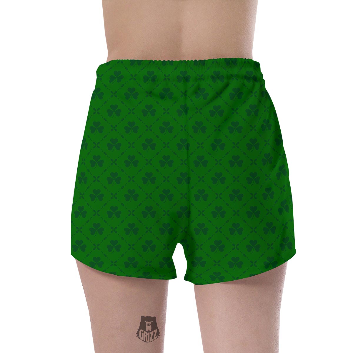 St. Patrick's Day Shamrock Print Pattern Women's Shorts-grizzshop