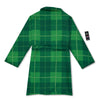 St. Patrick's Day Shamrock Tartan Print Pattern Bathrobe-grizzshop