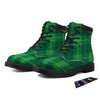 St. Patrick's Day Shamrock Tartan Print Pattern Boots-grizzshop