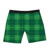 St. Patrick's Day Shamrock Tartan Print Pattern Boxer Briefs-grizzshop