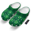 St. Patrick's Day Shamrock Tartan Print Pattern Clog-grizzshop