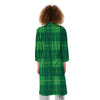 St. Patrick's Day Shamrock Tartan Print Pattern Kimono-grizzshop