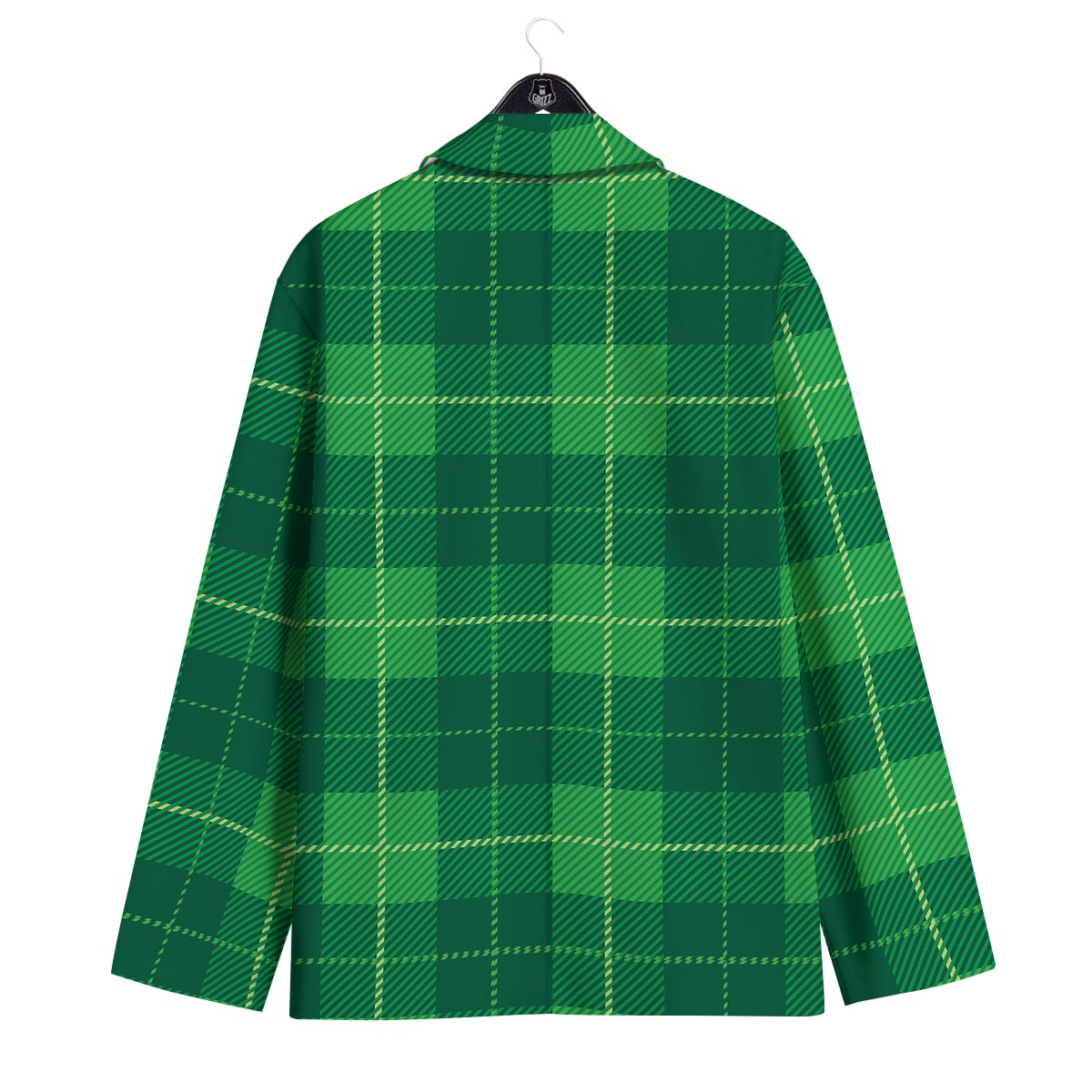 St. Patrick's Day Shamrock Tartan Print Pattern Men's Sport Coat-grizzshop