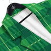 St. Patrick's Day Shamrock Tartan Print Pattern Men's Sport Coat-grizzshop