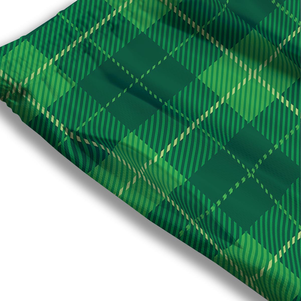 St. Patrick's Day Shamrock Tartan Print Pattern Mesh Shorts