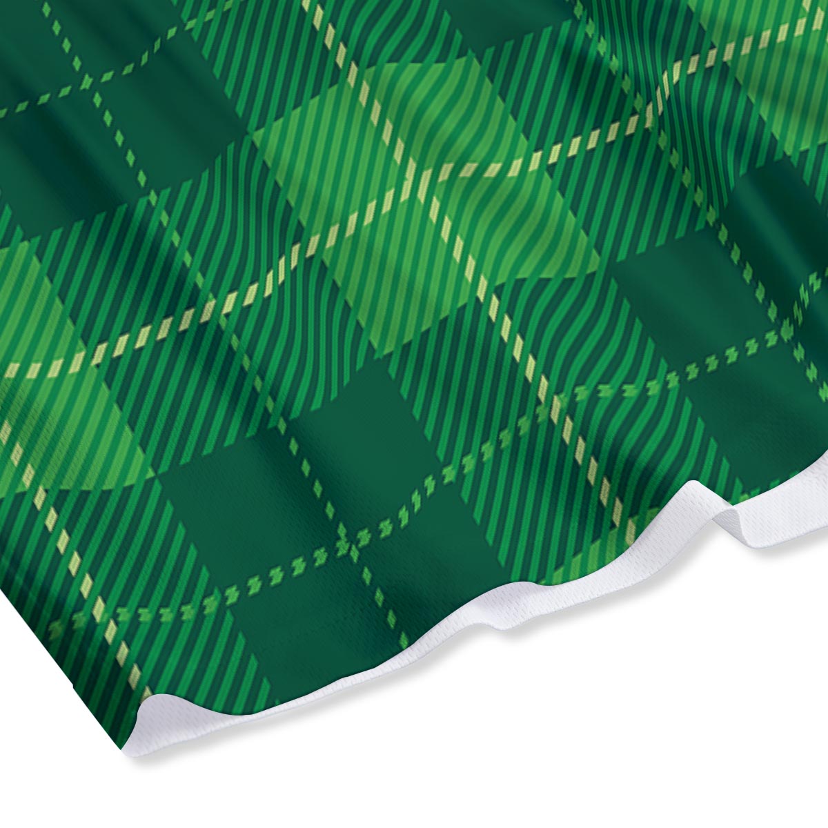 St. Patrick's Day Shamrock Tartan Print Pattern Mesh Shorts