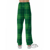 St. Patrick's Day Shamrock Tartan Print Pattern Pajama Pants-grizzshop