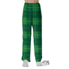 St. Patrick's Day Shamrock Tartan Print Pattern Pajama Pants-grizzshop