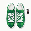 St. Patrick's Day Shamrock Tartan Print Pattern Platform Shoes-grizzshop