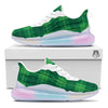 St. Patrick's Day Shamrock Tartan Print Pattern Running Sneakers-grizzshop