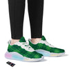 St. Patrick's Day Shamrock Tartan Print Pattern Running Sneakers-grizzshop