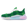 St. Patrick's Day Shamrock Tartan Print Pattern Running Sneakers-grizzshop