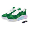 St. Patrick's Day Shamrock Tartan Print Pattern Running Sneakers-grizzshop