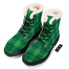 St. Patrick's Day Shamrock Tartan Print Pattern Winter Boots-grizzshop