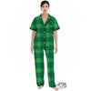 St. Patrick's Day Shamrock Tartan Print Pattern Women's Pajamas Set-grizzshop