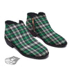 St. Patrick's Day Tartan Shamrock Print Pattern Ankle Boots-grizzshop