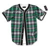 St. Patrick's Day Tartan Shamrock Print Pattern Baseball Jersey-grizzshop