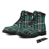 St. Patrick's Day Tartan Shamrock Print Pattern Boots-grizzshop