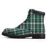 St. Patrick's Day Tartan Shamrock Print Pattern Boots-grizzshop