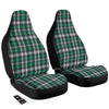 St. Patrick's Day Tartan Shamrock Print Pattern Car Seat Covers-grizzshop