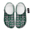 St. Patrick's Day Tartan Shamrock Print Pattern Clog-grizzshop