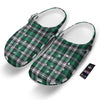 St. Patrick's Day Tartan Shamrock Print Pattern Clog-grizzshop