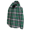 St. Patrick's Day Tartan Shamrock Print Pattern Down Jacket-grizzshop