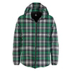 St. Patrick's Day Tartan Shamrock Print Pattern Down Jacket-grizzshop