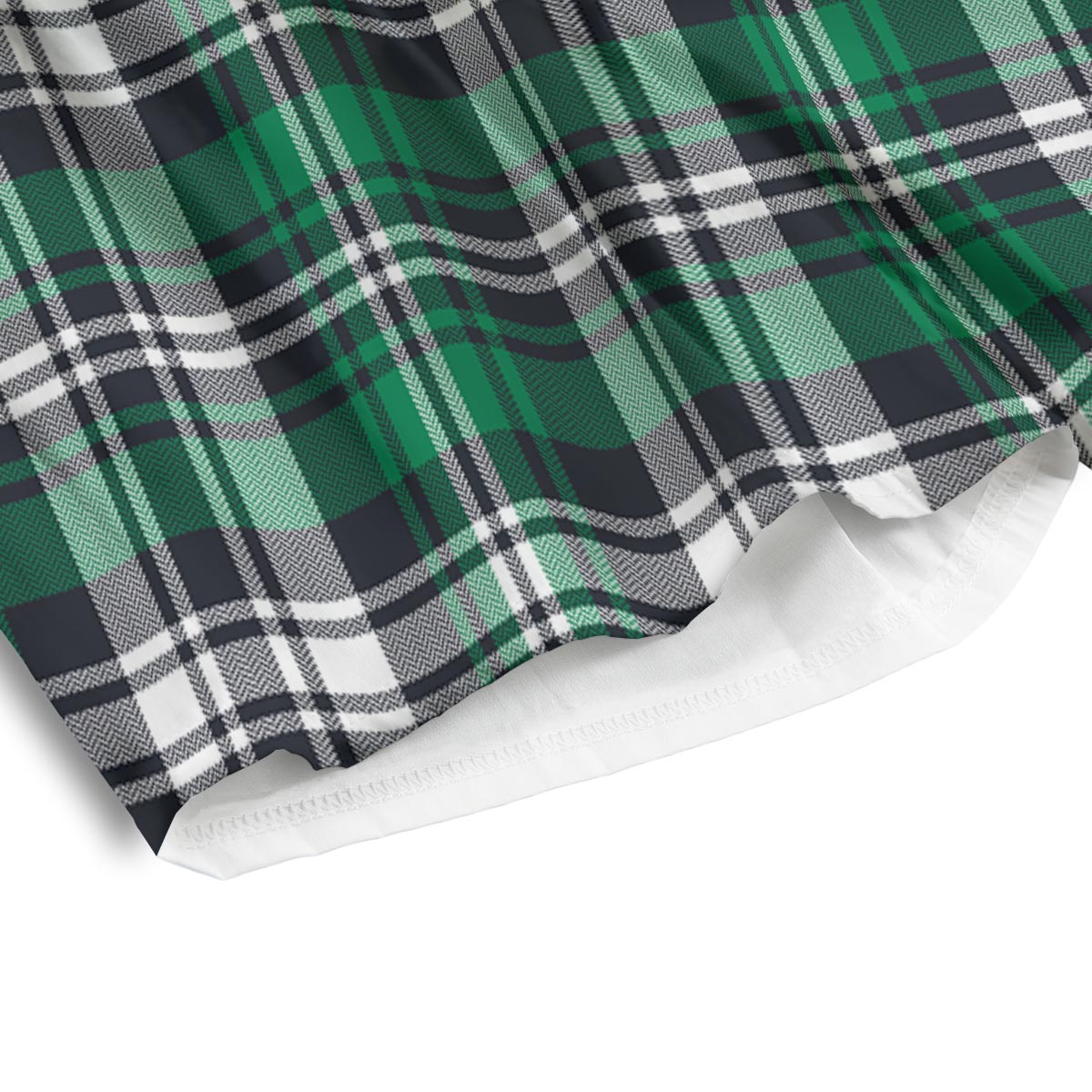 St. Patrick's Day Tartan Shamrock Print Pattern Men's Athletic Shorts