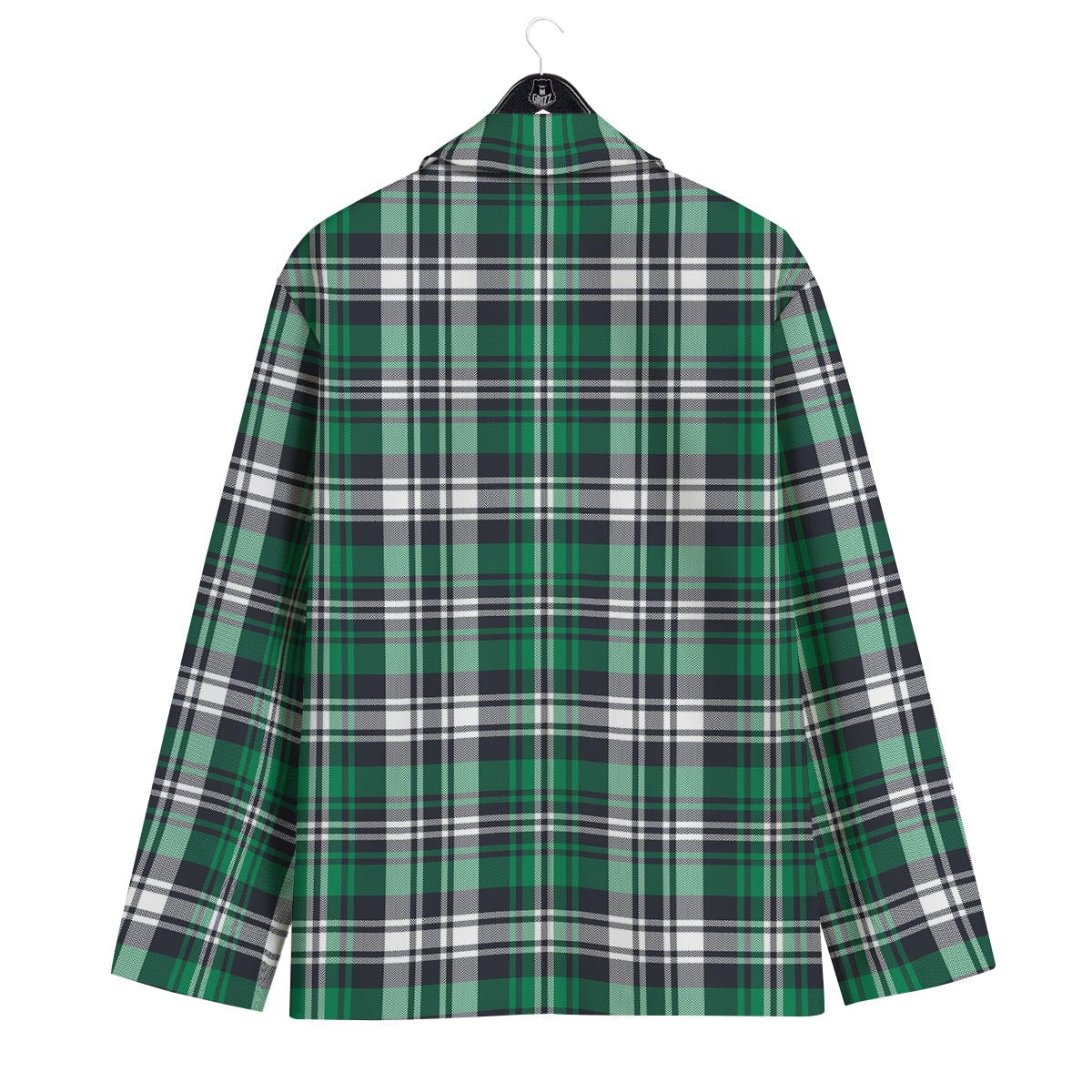 St. Patrick's Day Tartan Shamrock Print Pattern Men's Sport Coat-grizzshop