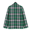 St. Patrick's Day Tartan Shamrock Print Pattern Men's Sport Coat-grizzshop