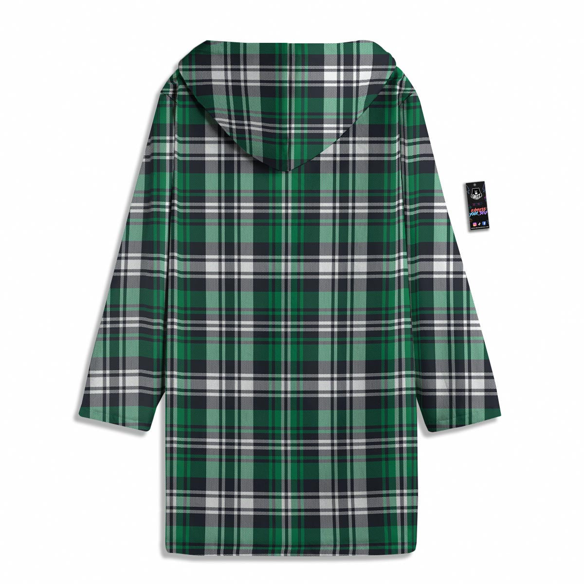 St. Patrick's Day Tartan Shamrock Print Pattern Men's Windbreaker Jacket-grizzshop