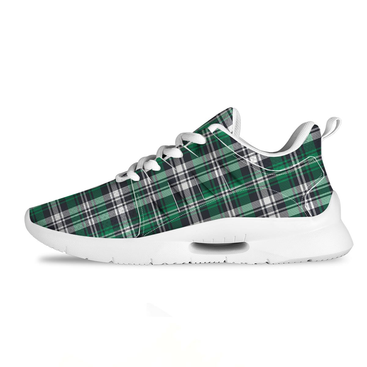 St. Patrick's Day Tartan Shamrock Print Pattern Tennis Shoes-grizzshop