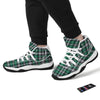 St. Patrick's Day Tartan Shamrock Print Pattern White Bball Shoes-grizzshop