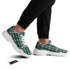 St. Patrick's Day Tartan Shamrock Print Pattern White Chunky Shoes-grizzshop