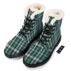 St. Patrick's Day Tartan Shamrock Print Pattern Winter Boots-grizzshop