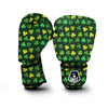 St Patrick's Day Shamrock Green Yellow Print Pattern Boxing Gloves