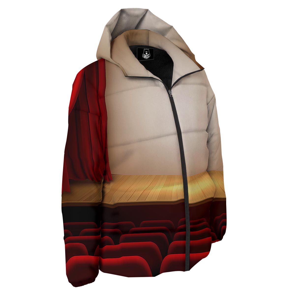 Stage Theater Print Down Jacket-grizzshop