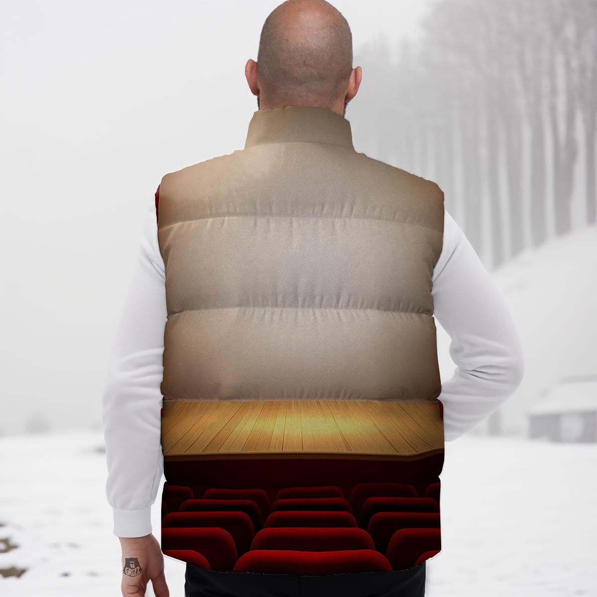Stage Theater Print Down Vest-grizzshop