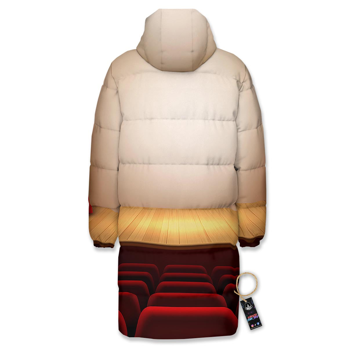 Stage Theater Print Long Down Jacket-grizzshop