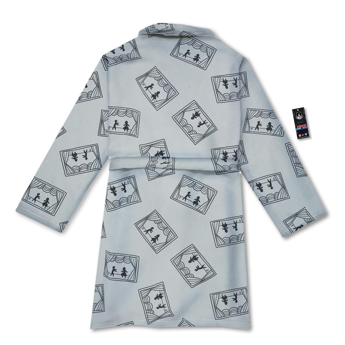 Stage Theater Print Pattern Bathrobe-grizzshop