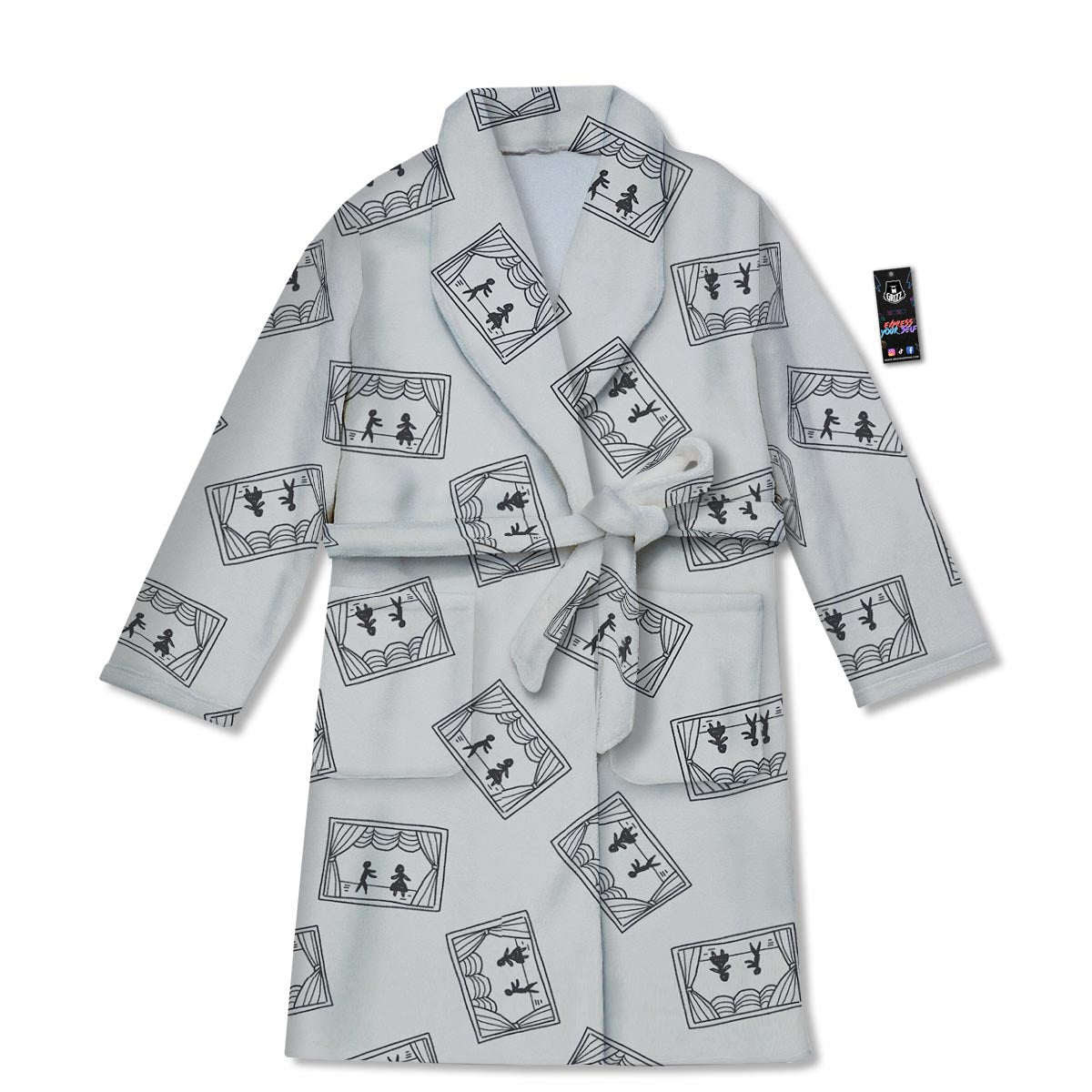 Stage Theater Print Pattern Bathrobe-grizzshop