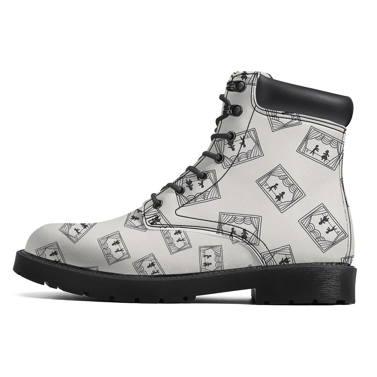 Stage Theater Print Pattern Boots-grizzshop